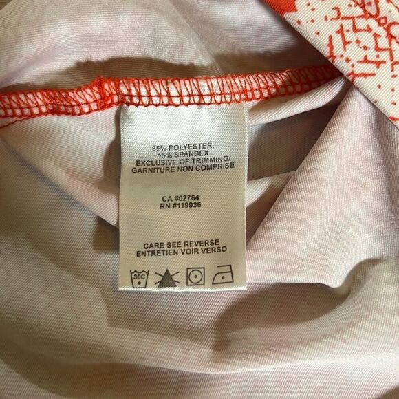 NVO Sport Women’s Short Sleeve Golf/Athletic Polo Shirt Orange/White Size Small - Picture 8 of 9